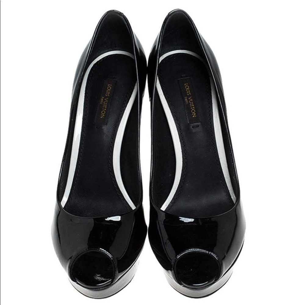 Louis Vuitton Eyeliner Peep Toe Platform Pumps - Picture 1 of 10